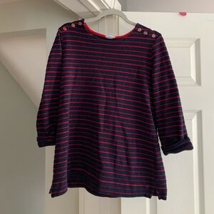 Croft & Barrow Women’s Navy and Red striped nautical sweater XL